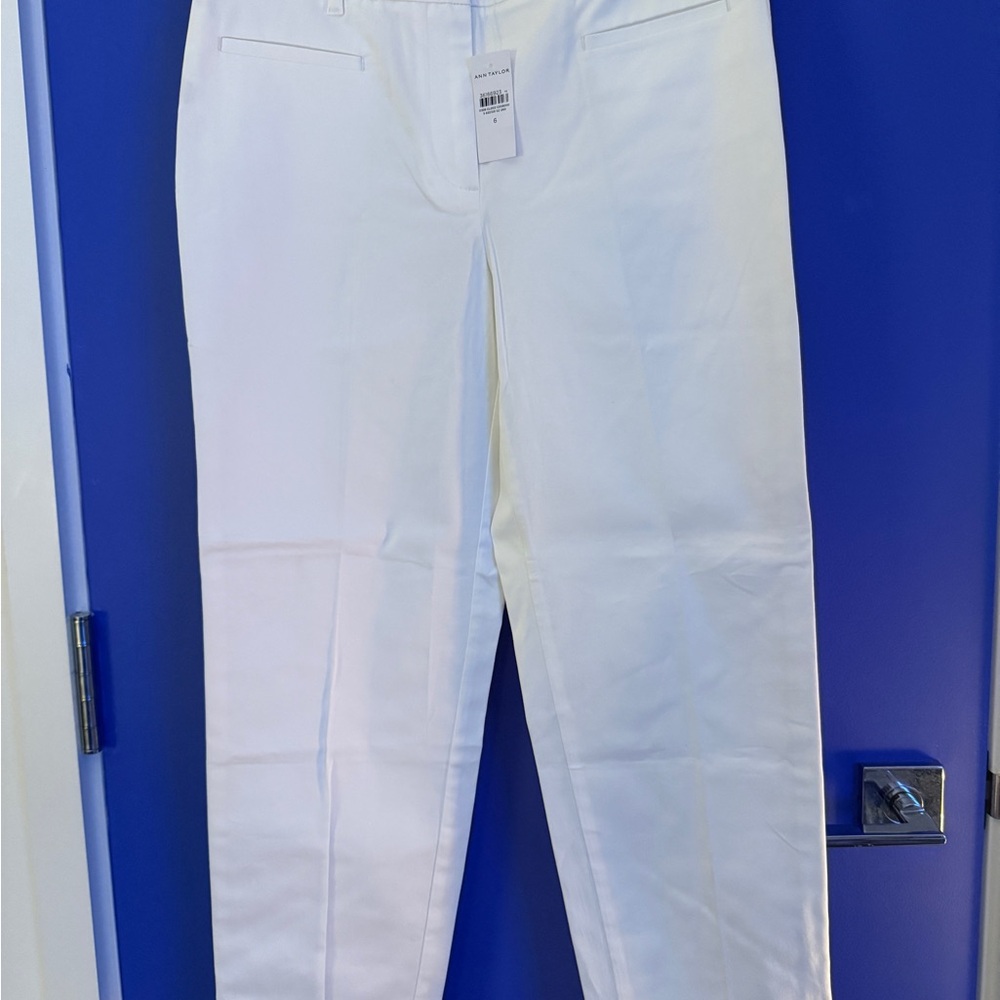 Ann Taylor Crisp White Crop Pants